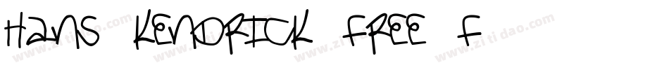 Hans Kendrick Free F字体转换